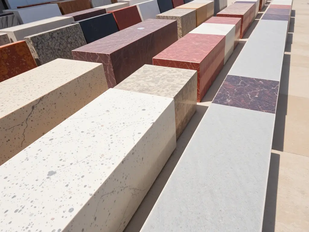 Umfangreiche Steinauswahl